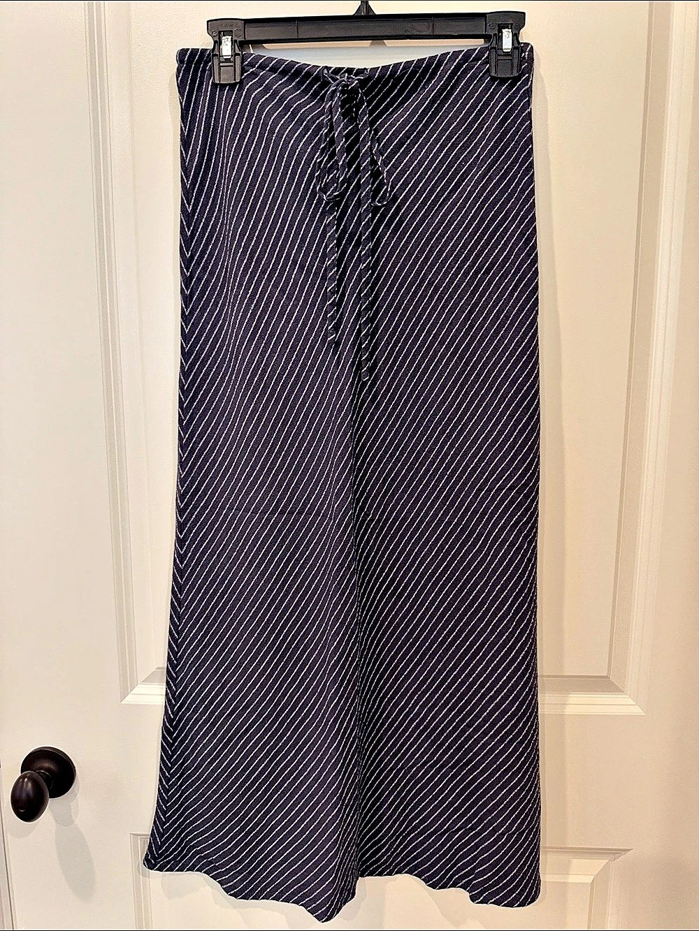 Mustard Seed Wide Leg Striped Pants in Purple & White Size Medium
